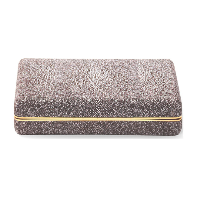 Shagreen Card Case, Chocolate
