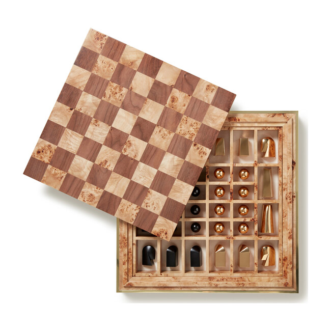 Shagreen Chess Set, Cream