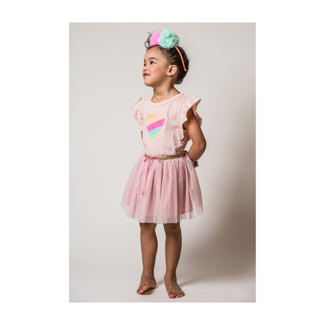 Heart Ruffle Tank, Light Pink - Tees - 2