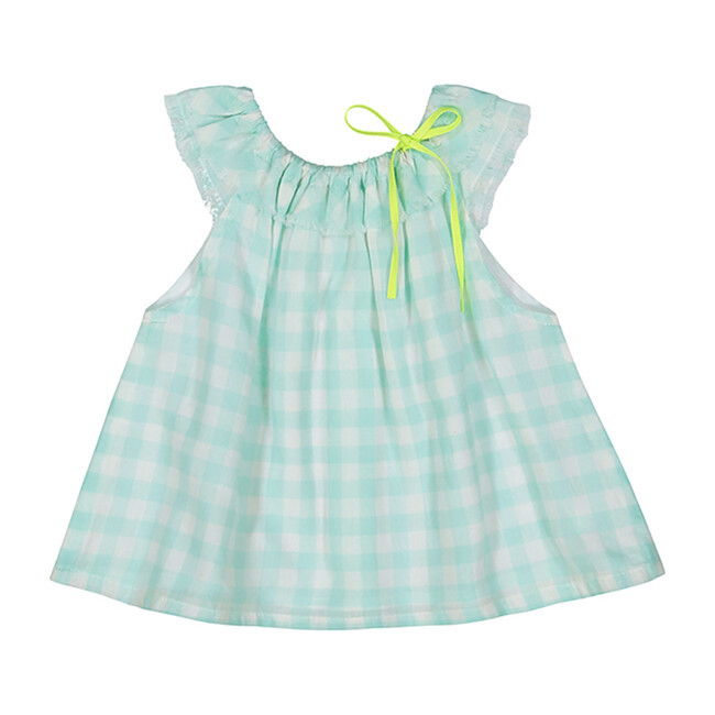 Ruffle Blouse, Check - Blouses - 1