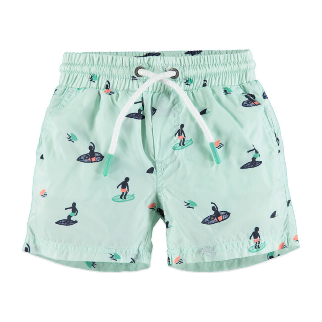 Surfers Swim Short, Fresh Mint - Babyface Swim | Maisonette