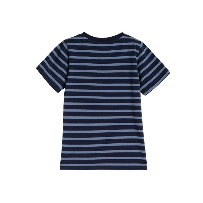 Avery Striped Pocket Tee, Navy & Storm Blue Stripe