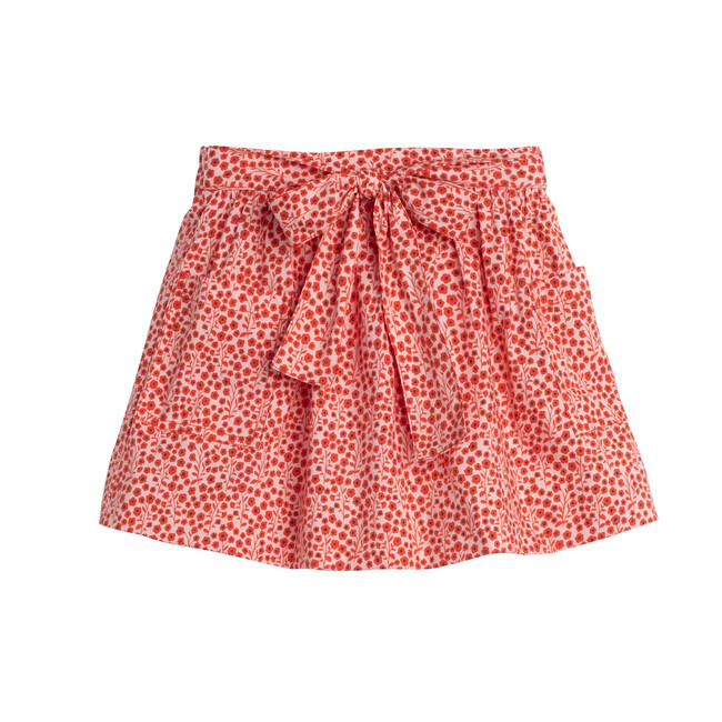 Willow Bow Skirt, Pink Ditsy Floral