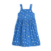 Olympia Button Front Dress, Blue Strawberries - Dresses - 3