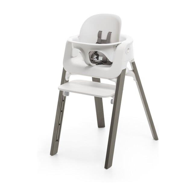 Stokke® Steps™ HighChair, Hazy Grey Legs with White Seat