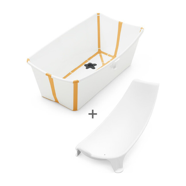 Flexi Bath® Bundle, Tub + Newborn Support, Yellow