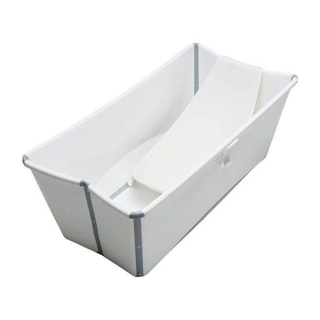 Flexi Bath® Bundle, Tub + Newborn Support, White