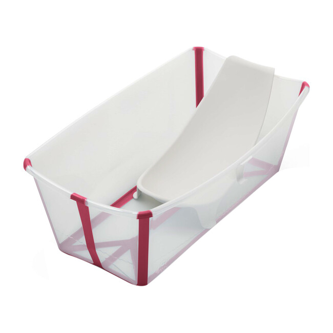 Flexi Bath® Bundle, Tub + Newborn Support, Pink