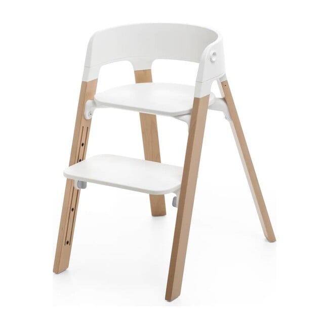 Stokke Steps™ Chair, Natural legs with White Seat
