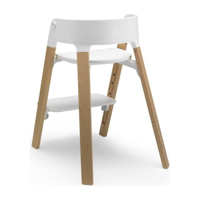 Stokke Steps™ Chair, Natural legs with White Seat