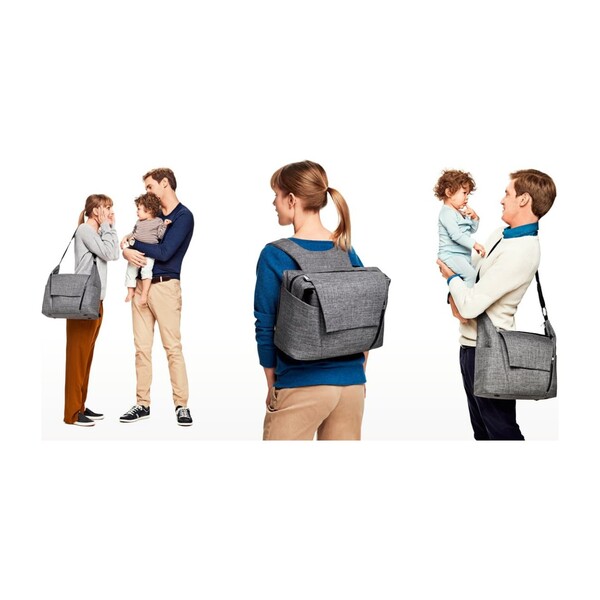 stokke changing bag grey melange