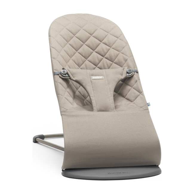Bouncer Bliss Quilted Cotton, Sand Grey