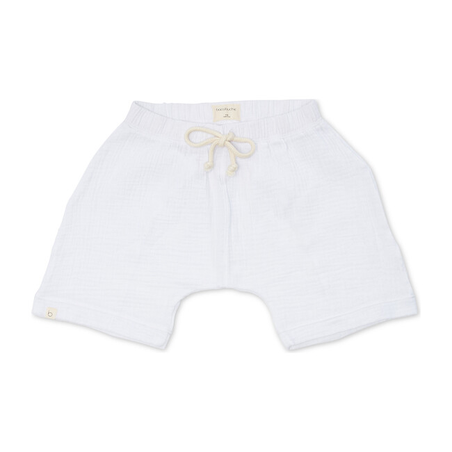 Gauze Oversized Shorts, Optic White