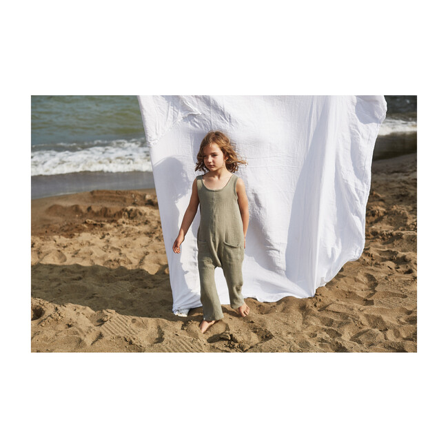 Gauze Relaxed Jumper, Sage - Rompers - 4