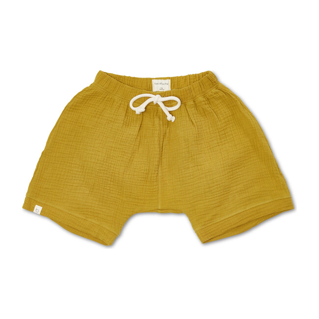 Gauze Oversized Shorts, Ochre - Bacabuche Shorts | Maisonette