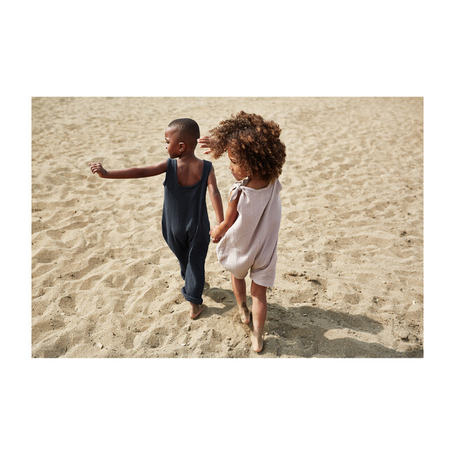 Gauze Self Tie Romper, Natural - Rompers - 4