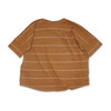 Oversized Boxy Top, Ochre Stripe - Shirts - 2