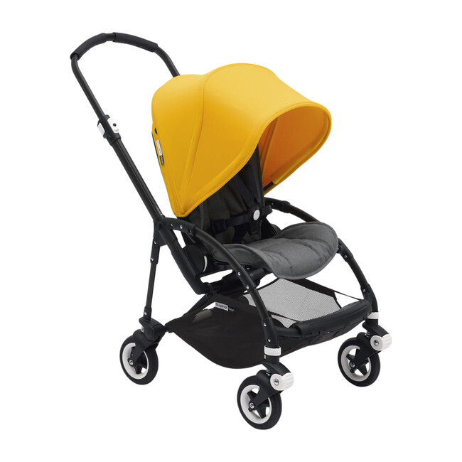 Bugaboo Bee5 Complete, Black Frame, Grey Melange, Sunrise Yellow - Travel Systems - 1