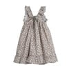 Mila Ruffle Tie Back Dress, Grey Scattered Bunnies - Dresses - 2