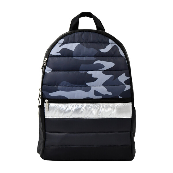 black puffer backpack