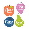 Little Tutti Frutti Monthly Baby Stickers