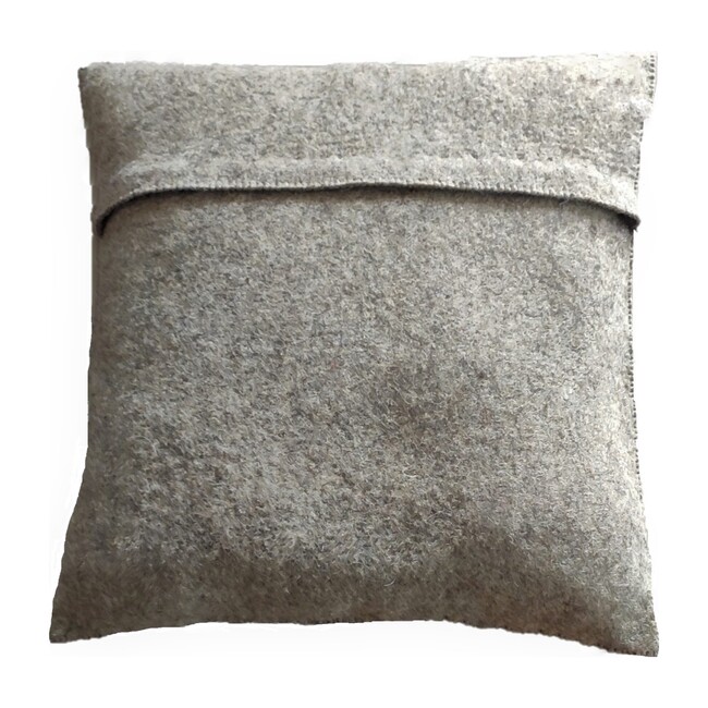 Wool Christmas Tree Pillow Cover, Grey