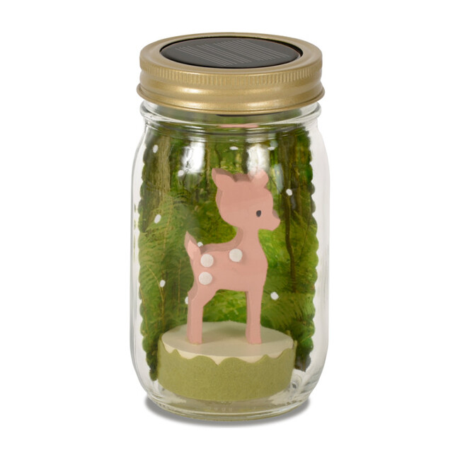 Mason Jar Solar Nightlight, Fawn