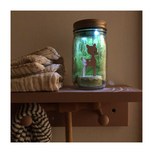 Mason Jar Solar Nightlight, Fawn