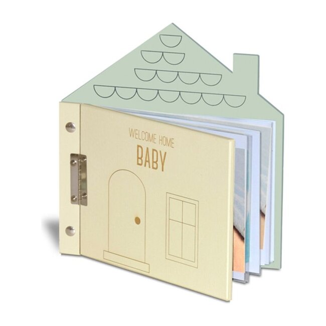 Welcome Home Baby Album, Cream/Mint
