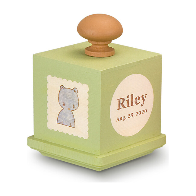 Personalized Music Box, Green - Accents - 1
