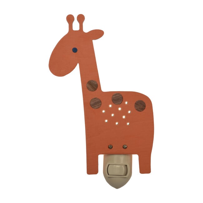 Handpainted Plug-In Nightlight, Orange Giraffe