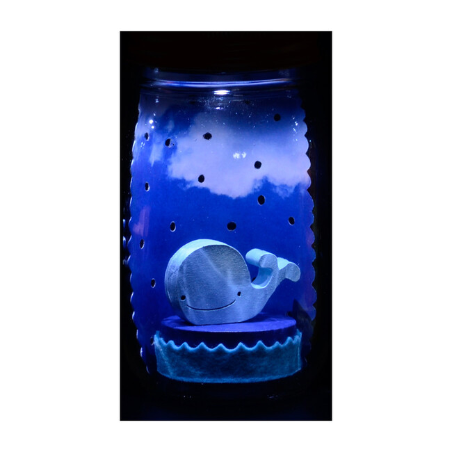 Mason Jar Solar Nightlight, Whale