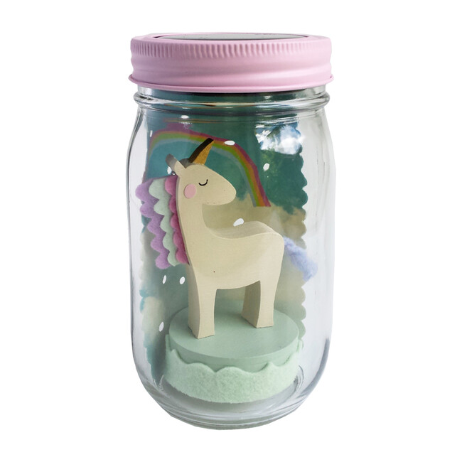 Mason Jar Solar Nightlight, Unicorn