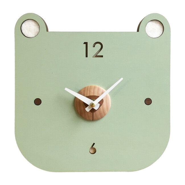 Handpainted Menagerie Wall Clock, Bear