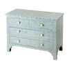 Chevron Bone Inlay Dresser, Blue - Dressers - 1 - thumbnail
