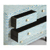 Chevron Bone Inlay Dresser, Blue - Dressers - 2