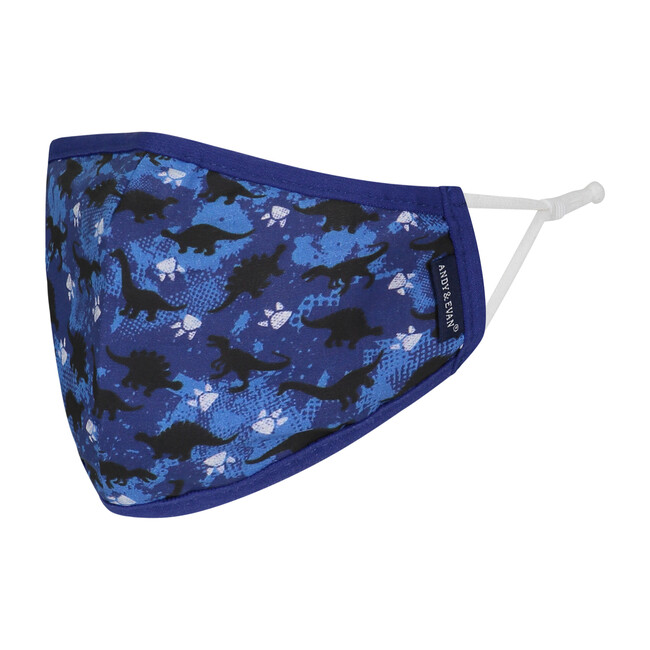 Boys 4-Pack Child Face Masks, Navy Prints