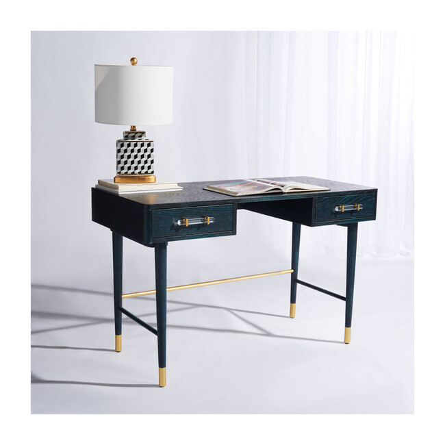 Raelynn Mid-Century Desk, Navy