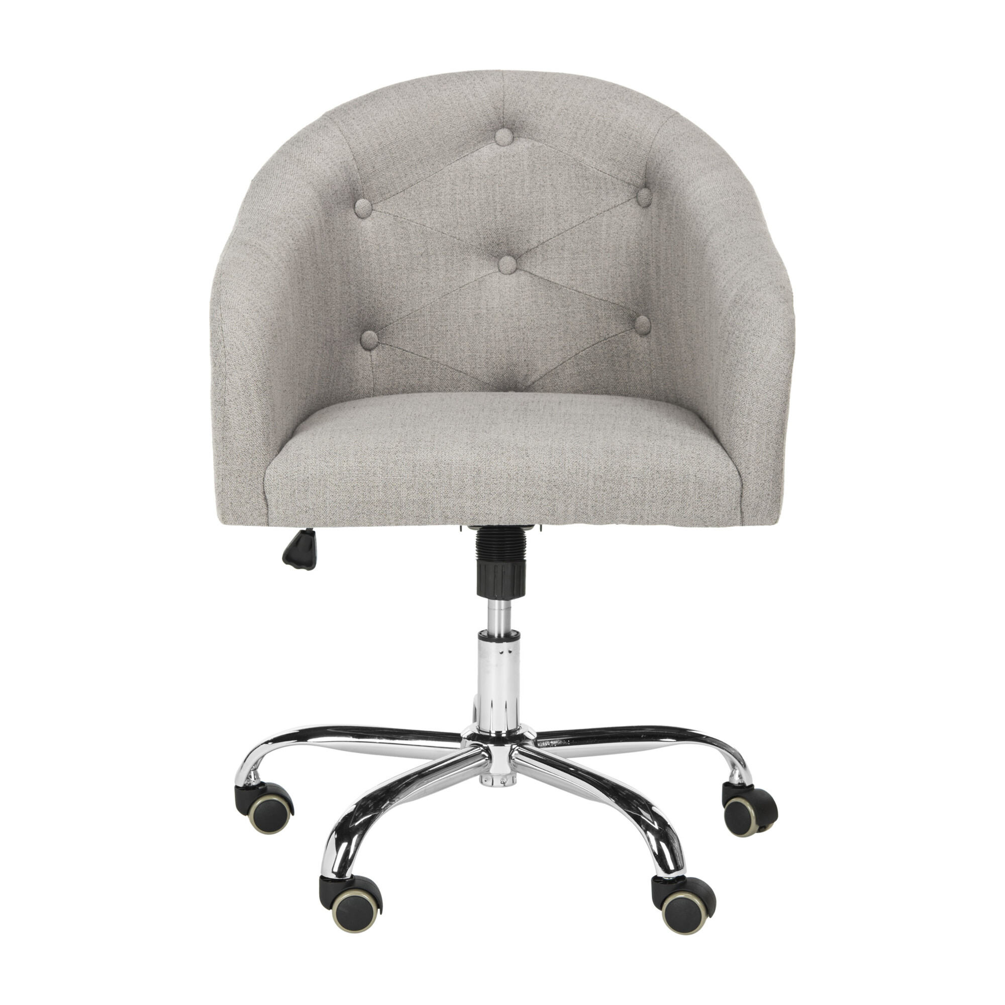 Amy Tufted Swivel Office Chair Grey Home Furniture Kids Seating Maisonette