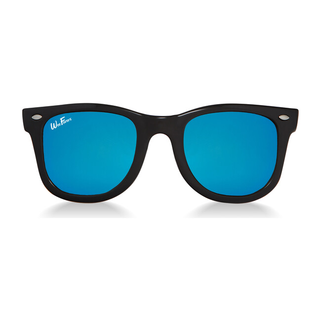 Polarized Sunglasses, Black with Ocean Blue