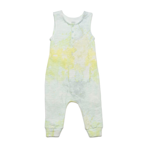 Dawson Romper, Yellow Tie Dye