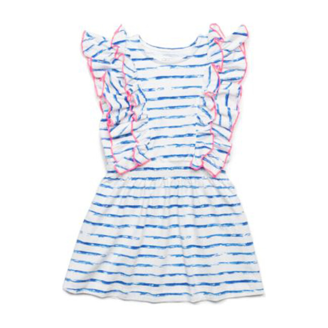 Priscilla Dress, Blue Stripes - Dresses - 1