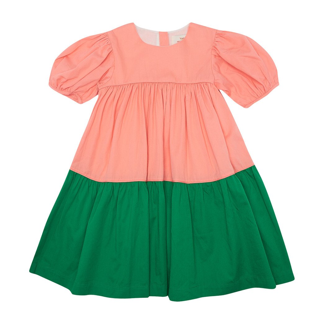 Tiery Eyed Dress, Juicy Peach
