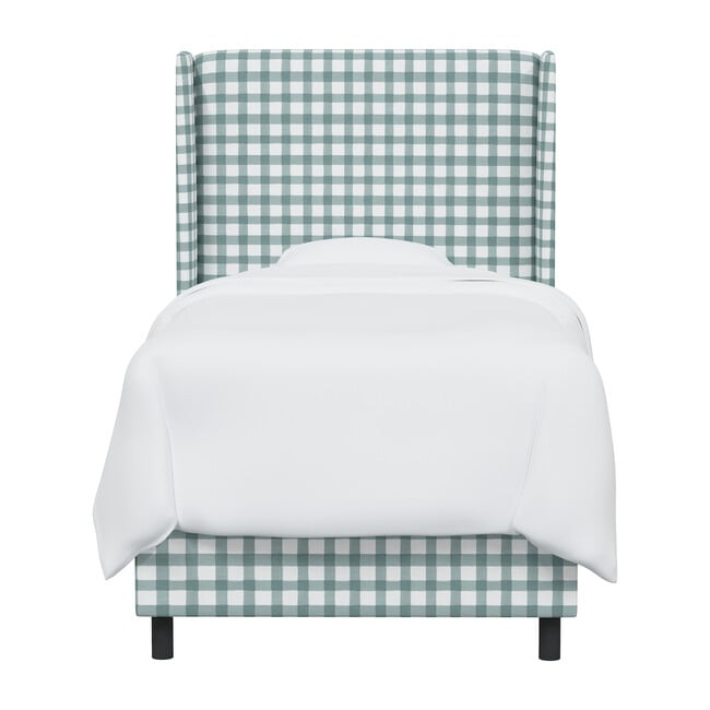 Quinn Wingback Bed, Powder Blue Gingham
