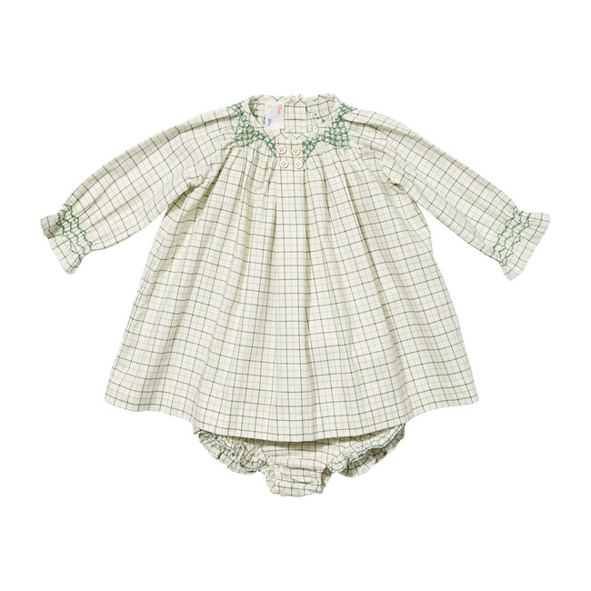 Willa Baby Dress, Green Tattersall