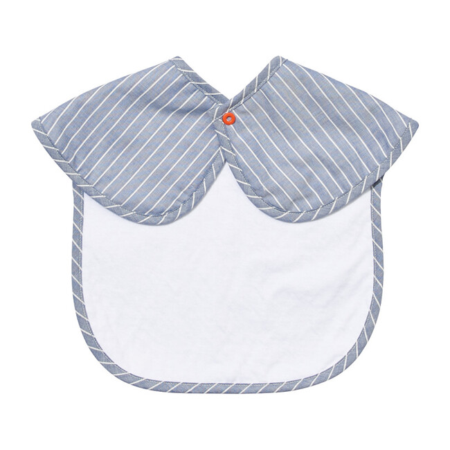 Waterproof Bib, Chambray Stripe