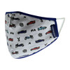 Boys 4-Pack Child Face Masks, Navy Prints - Face Masks - 2