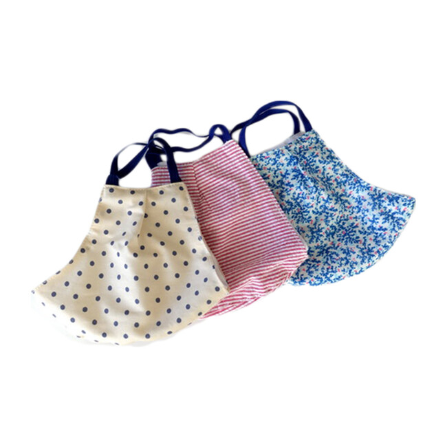 Mask Trio, Dots, Stripes, & Florals - Mixed Accessories Set - 1