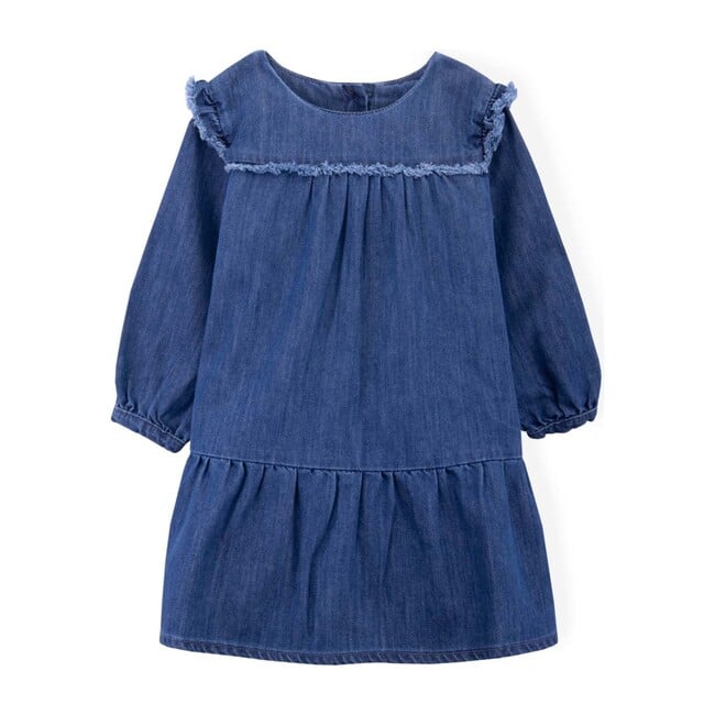 Clementine Dress, Navy Denim - Dresses - 1