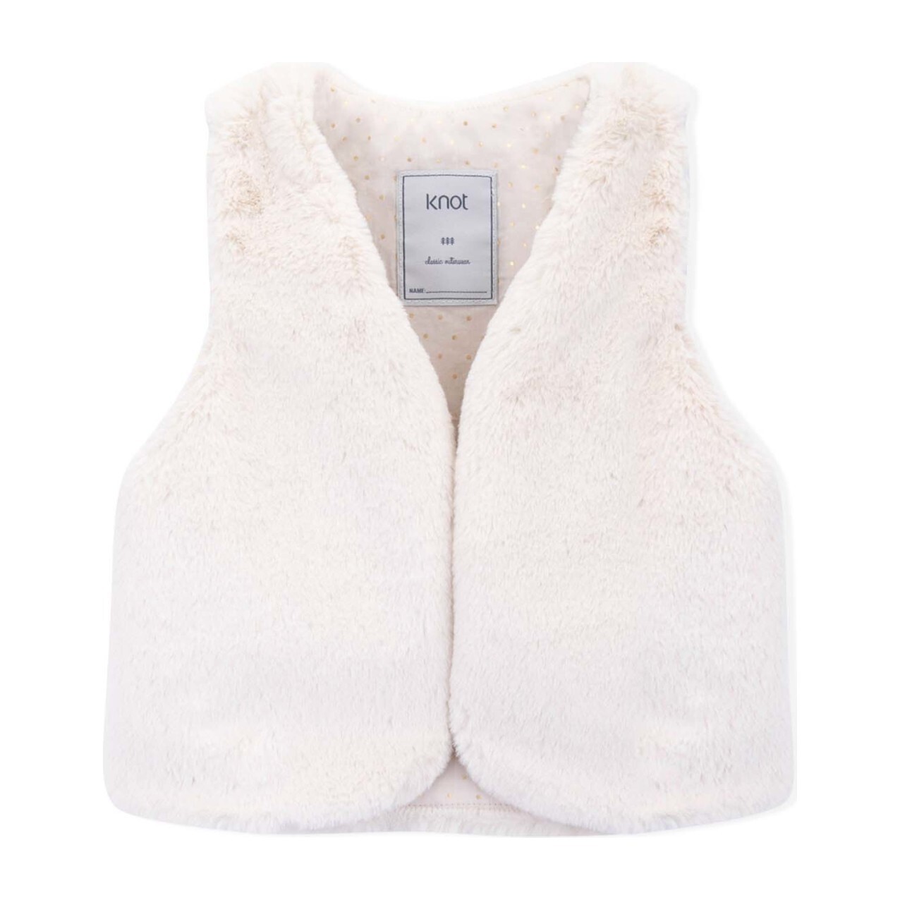 Miranda Faux Fur Vest, Moonbeam Sand